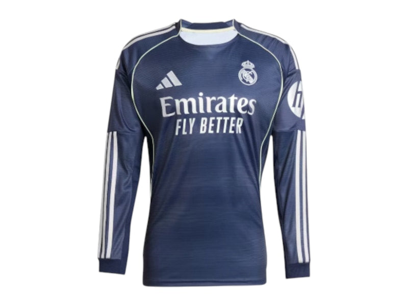 adidas Real Madrid 25/26 Long Sleeve Away Jersey (Asia Sizing) Legend Ink