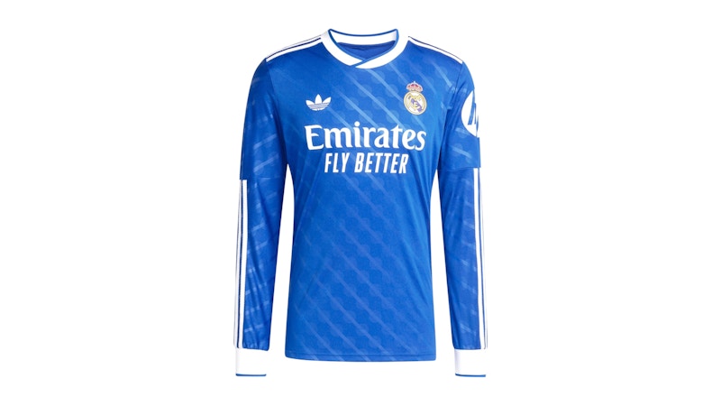 adidas Real Madrid 25/26 Long Sleeve Third Jersey Blue Bird