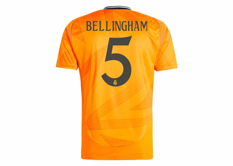 adidas Real Madrid Jude Bellingham 24/25 Away Jersey Crew Orange