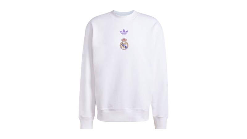 adidas Real Madrid Lfstlr Crew Sweatshirt White