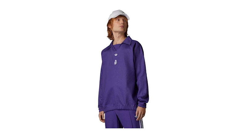 adidas Real Madrid Terrace Icons Drill Sweatshirt Purple