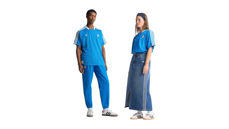 adidas Real Madrid Terrace Icons Jersey Blue Bird White