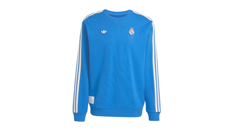 adidas Real Madrid Terrace Icons Sweatshirt Blue Bird White
