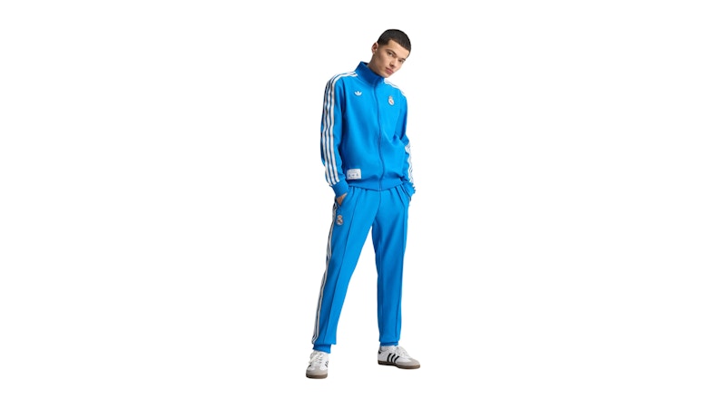 adidas Real Madrid Terrace Icons Track Top Blue Bird White