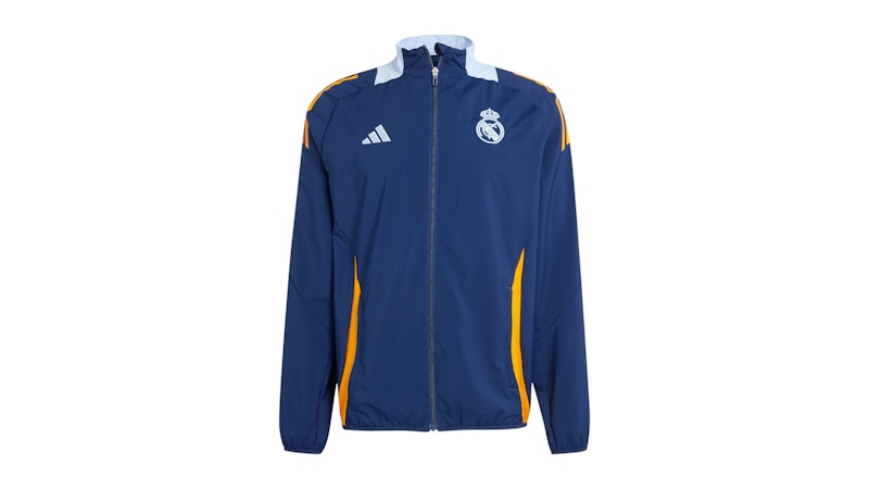 adidas Real Madrid Tiro 24 Competition Presentation Track Top Team Navy Blue/Glow Blue/Crew Orange