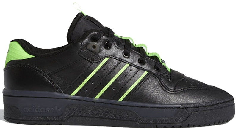 adidas Rivalry Low Core Black Solar Green
