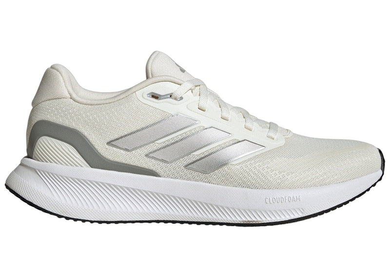 adidas Runfalcon 5 Off White Silver Metallic Core Black (Women's)