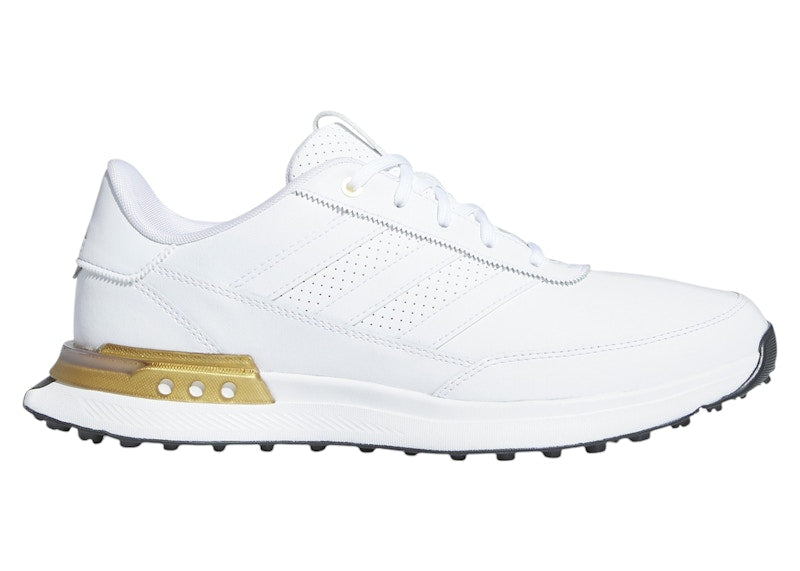 adidas S2G 24 Leather Spikeless Golf Cloud White Gold Metallic