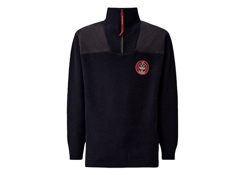adidas SPZL x C.P. Company Lambswool GRS Half Zip Sweatshirt Total Eclipse/Blue