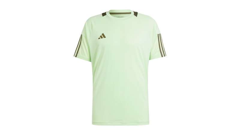 adidas Sereno Aeroready 3-Stripes T-Shirt Semi Green Spark/White