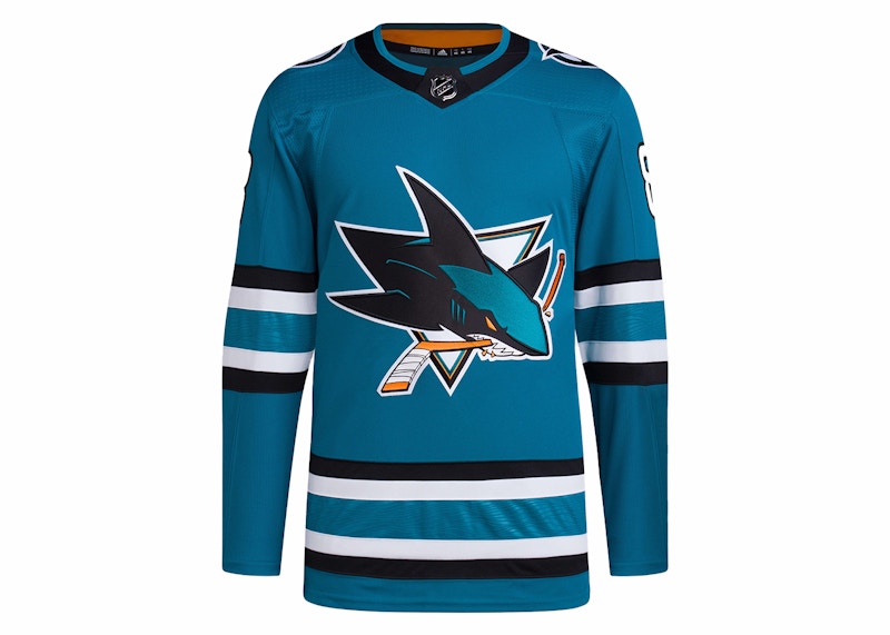 adidas Sharks Burns Aeroready Hockey Jersey Turquoise Blue