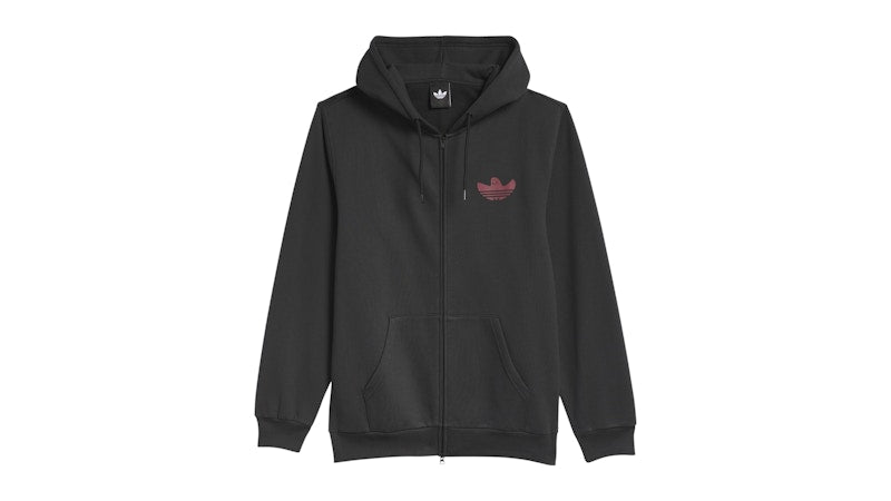 adidas Shmangry Zip Up Graphic Hoodie Black Shadow Red