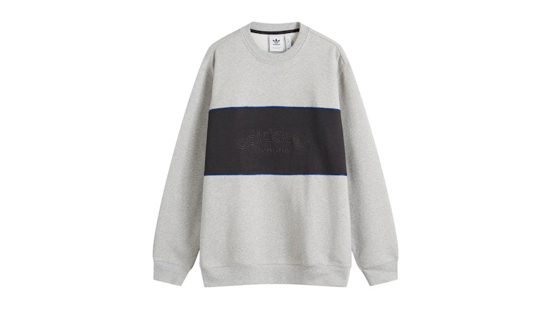 adidas Skate Arched Crew Sweat Grey/Black/Blue