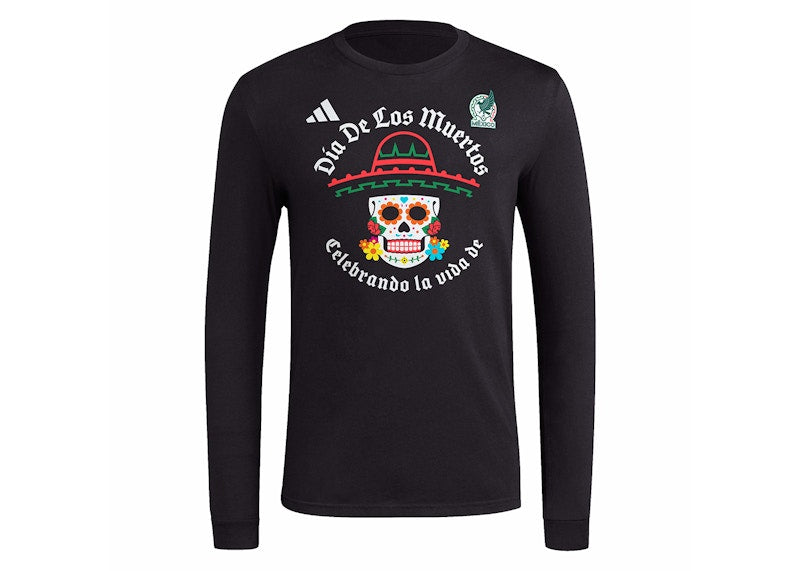 adidas Skull Sombrero Long Sleeve Tee Black