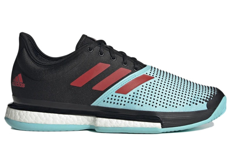 adidas SoleCourt Black Pulse Aqua