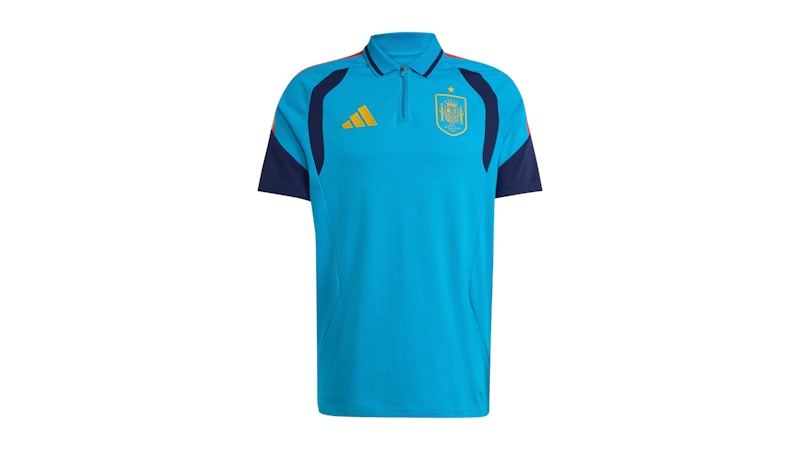 adidas Spain 2026 Tiro Polo Shirt Bold Aqua