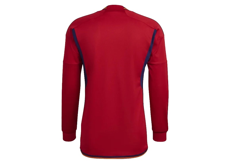 adidas Spain 22 Long Sleeve Home Jersey Team Power Red/Team Navy Blue