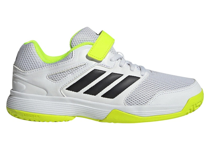 adidas Speedcourt Indoor Cloud White Core Black Lucid Lemon (GS)