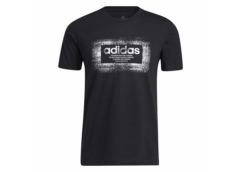 adidas Spray Box Graphic Tee Black/White