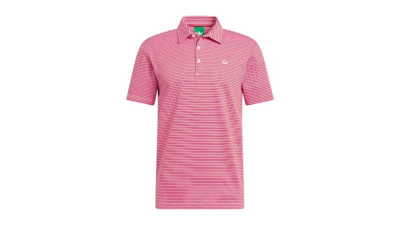 adidas Stripe Pique Polo Bliss Lilac Better Scarlet