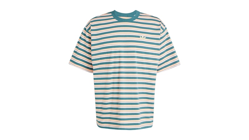 adidas Stripe Tee Multicolor Semi Pink Spark Almost Yellow Hazy Orange
