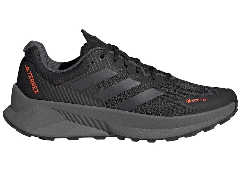 adidas Terrex Soulstride Flow Gore-Tex Core Black Grey Impact Orange