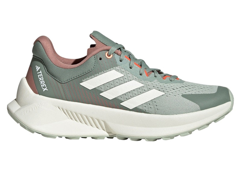 adidas Terrex Soulstride Flow Trail Linen Green Off White Silver Green (Women's)