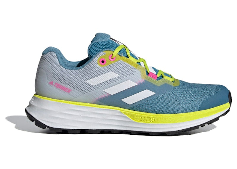 adidas Terrex Two Flow Trail Hazy Blue Acid Yellow (Women's)
