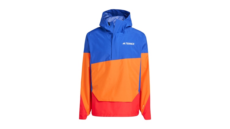 adidas Terrex Xploric .5L Climaproof Anorak Semi Lucid Blue/Semi Impact Orange/Pure Ruby