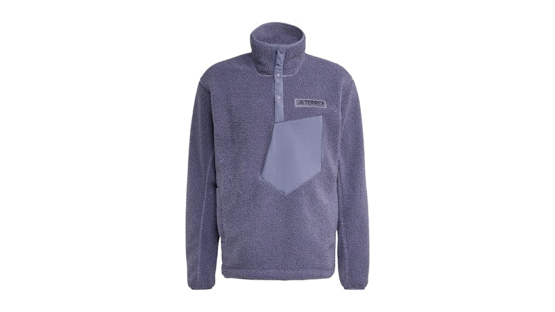 adidas Terrex Xploric High Pile Fleece Pullover Sweatshirt Preloved Violet