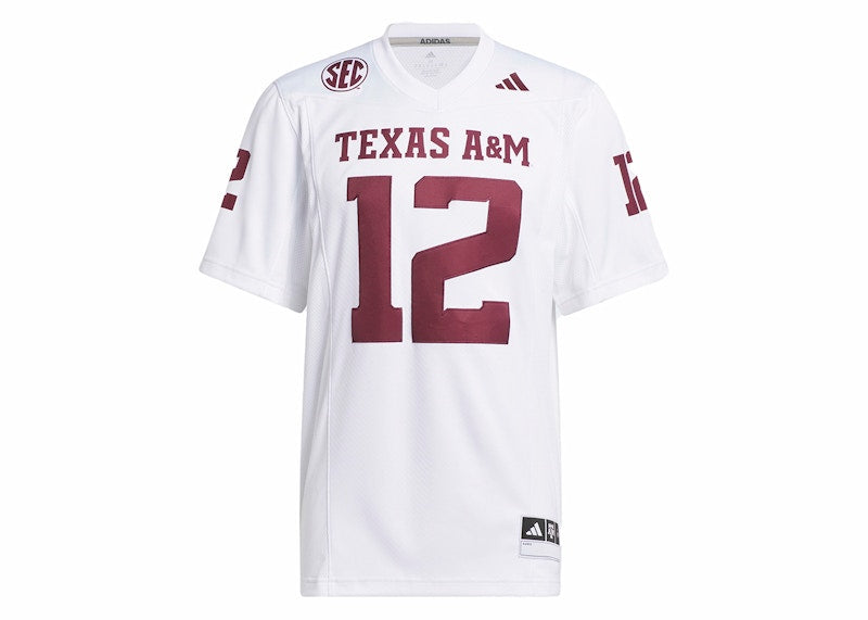 adidas Texas A&M Football Off-Field Away Jersey White