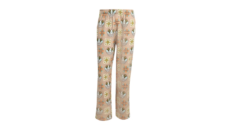 adidas Tile Allover Print Loose Sweat Pants Trace Khaki