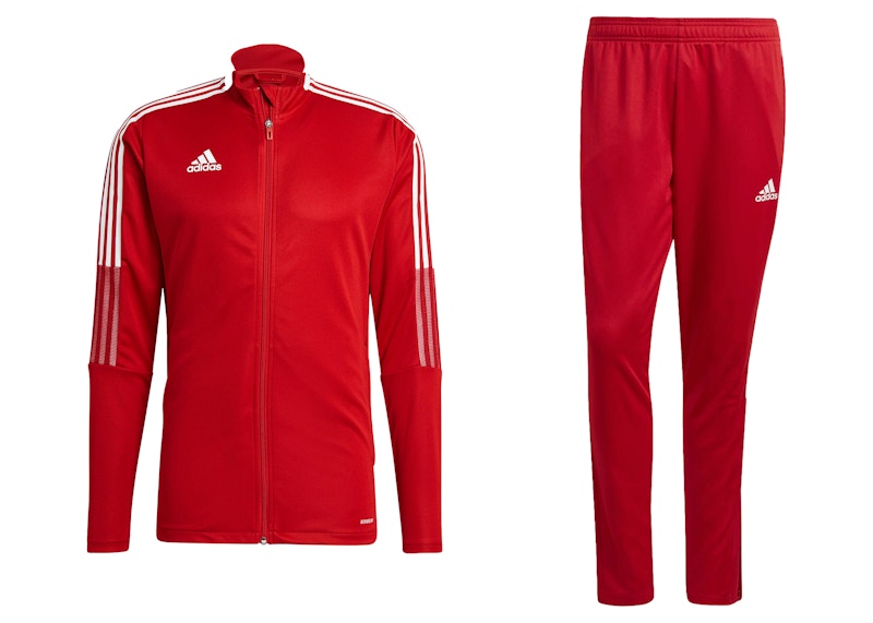 adidas Tiro 21 Track Jacket & Pant Set Team Power Red