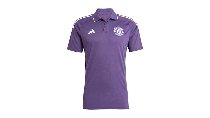 adidas Tiro 25 Competition Polo Shirt Manchester United Aurora Plum Black White