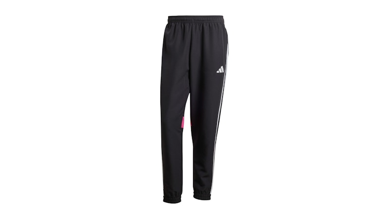 adidas Tiro 25 Essentials Woven Tracksuit Bottoms Black/Clear Grey/Real Magenta