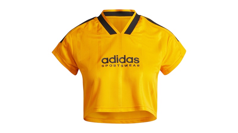 adidas Women's Tiro Cut 3-Stripes Crop Jersey Crew Orange/Black