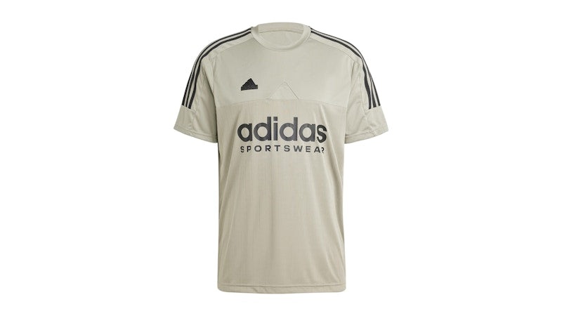 adidas Tiro T-Shirt Silver Pebble/Black