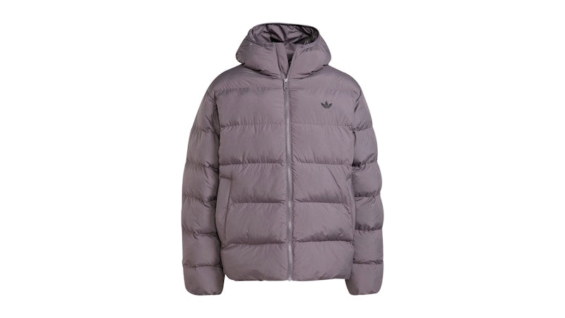 adidas Tonal Hooded Puffer Jacket Grey Strata