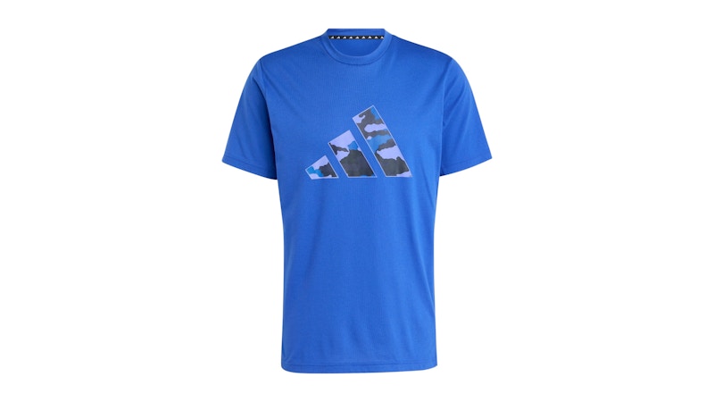 adidas Train Essentials Camo Graphic Logo T-Shirt Semi Lucid Blue