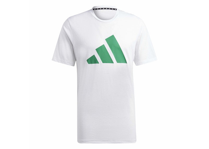 adidas Train Essentials Feelready Logo Training Tee White/Court Green