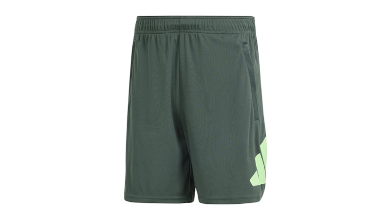adidas Train Essentials Logo Shorts Legend Ivy Green Spark