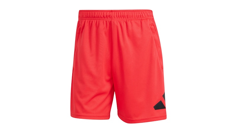 adidas Train Essentials Logo Shorts Pure Ruby Black