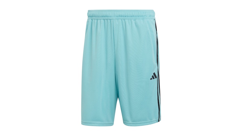 adidas Train Essentials Pique 3-Stripes Shorts Mint Ton Black