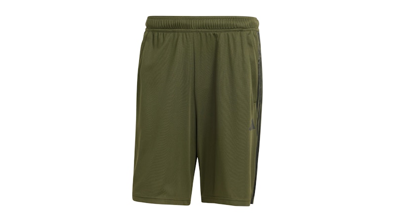 adidas Train Essentials Pique 3-Stripes Shorts Night Cargo Black