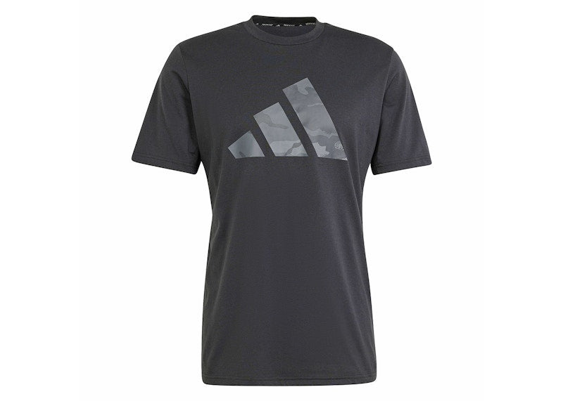 adidas Train Essentials Seasonal Brand Love Camo Tee Black/Olive Strata