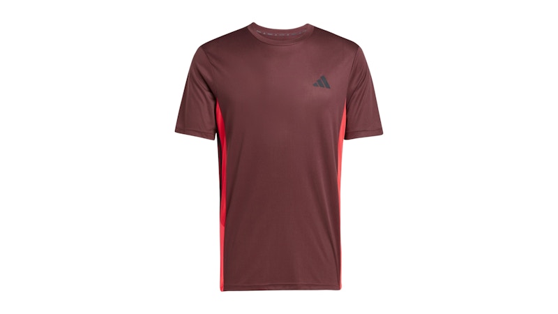adidas Train Essentials Seasonal Colorblock T-Shirt Aurora Ruby