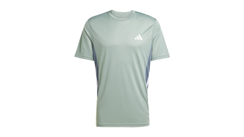 adidas Train Essentials Seasonal Colorblock T-Shirt Silver Green