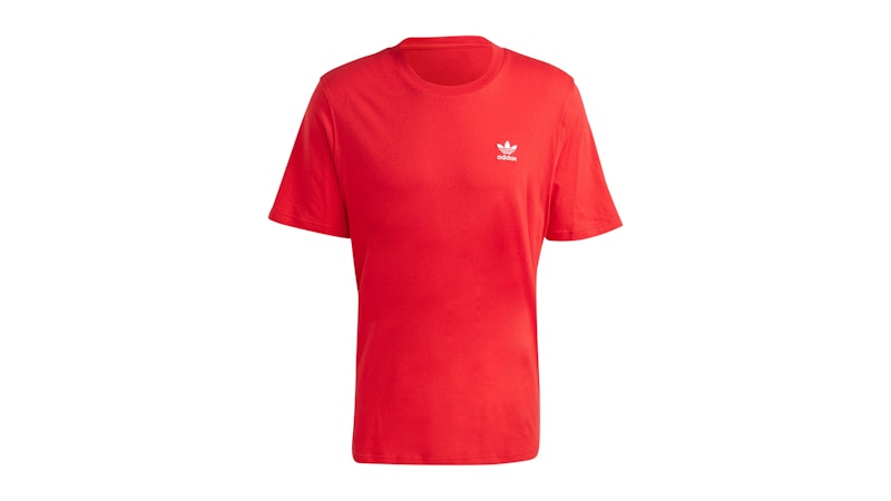 adidas Trefoil Essentials Tee Better Scarlet White