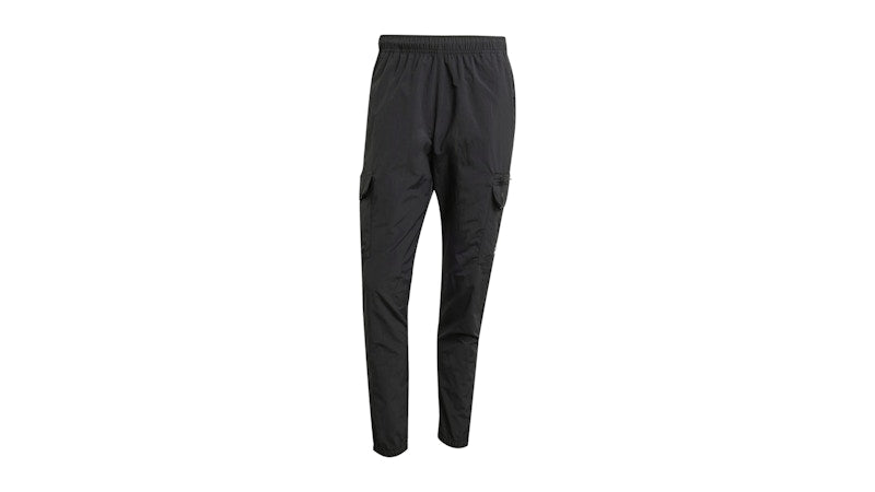 adidas Trefoil Essentials Woven Cargo Tracksuit Bottoms Black
