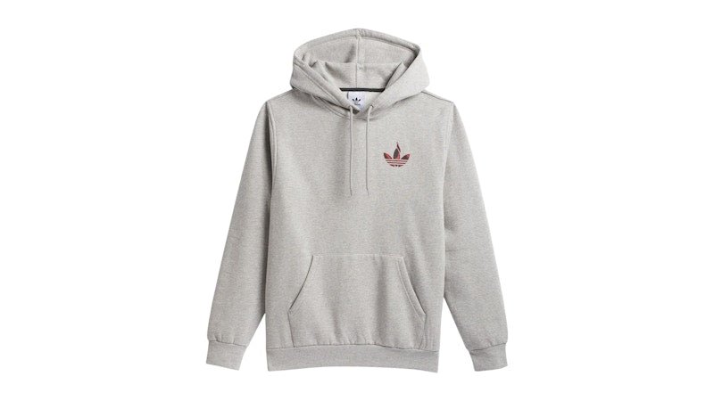 adidas Trefoil Torch Hoodie Medium Grey Heather/Red